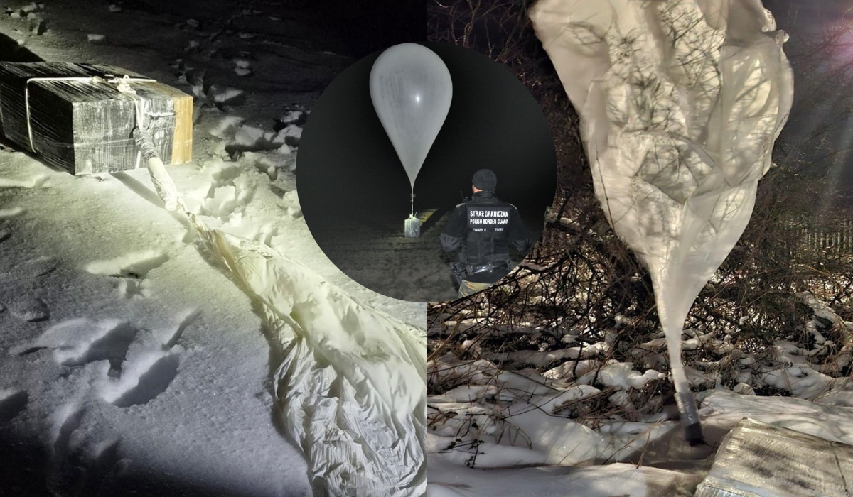 Służby złapały gagtków przemycających papierosy za pomocą balonów meteorologicznych