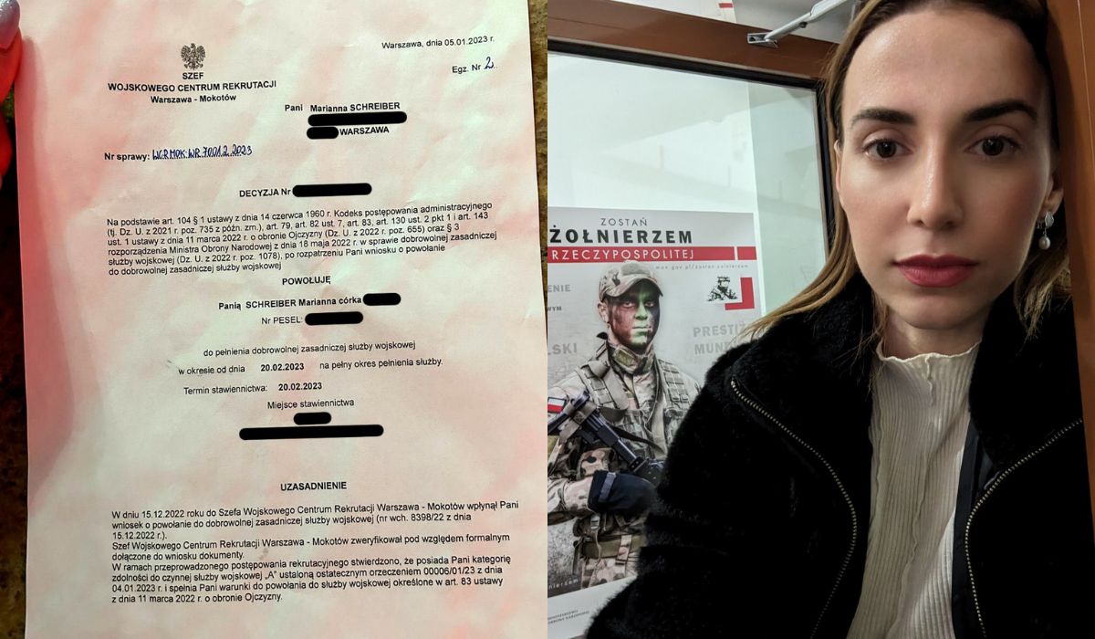 Marianna "Zmieniłam Zdanie" Schreiber chyba rzeczywiście pójdzie do wojska, zgłosiła się do służby