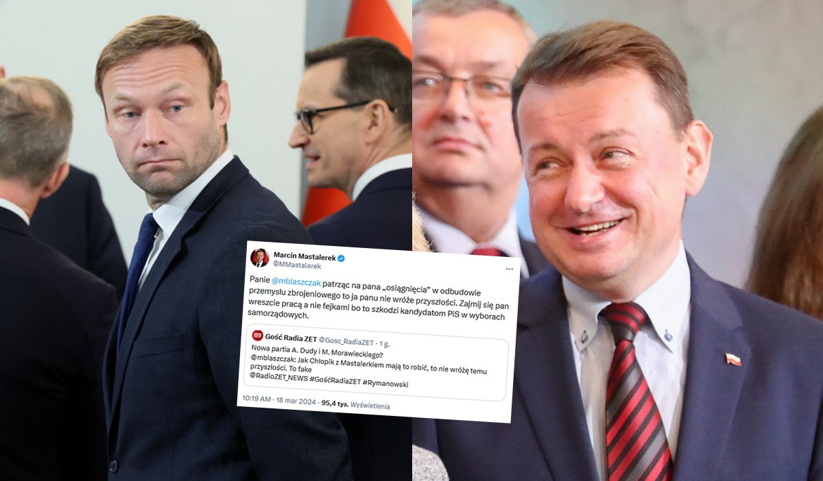 Mastalerek i Błaszczak pokłócili się po przeciekach o nowej partii Morawieckiego i Dudy