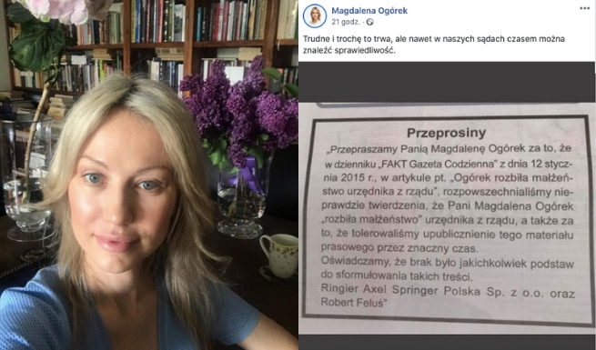 Wydawca Onetu przeprasza za kłamstwa wobec Magdaleny Ogórek