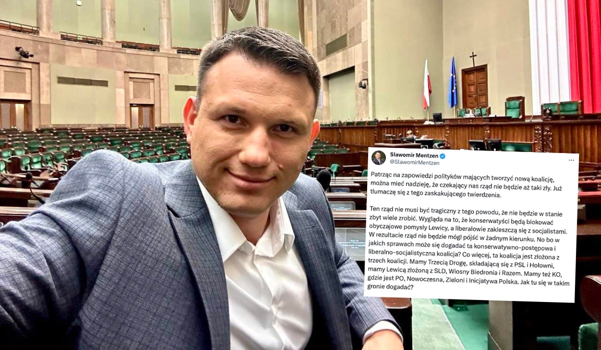 Mentzen z refleksją: nowy rząd nie będzie taki zły, bo nie będzie w stanie zbyt wiele zrobić