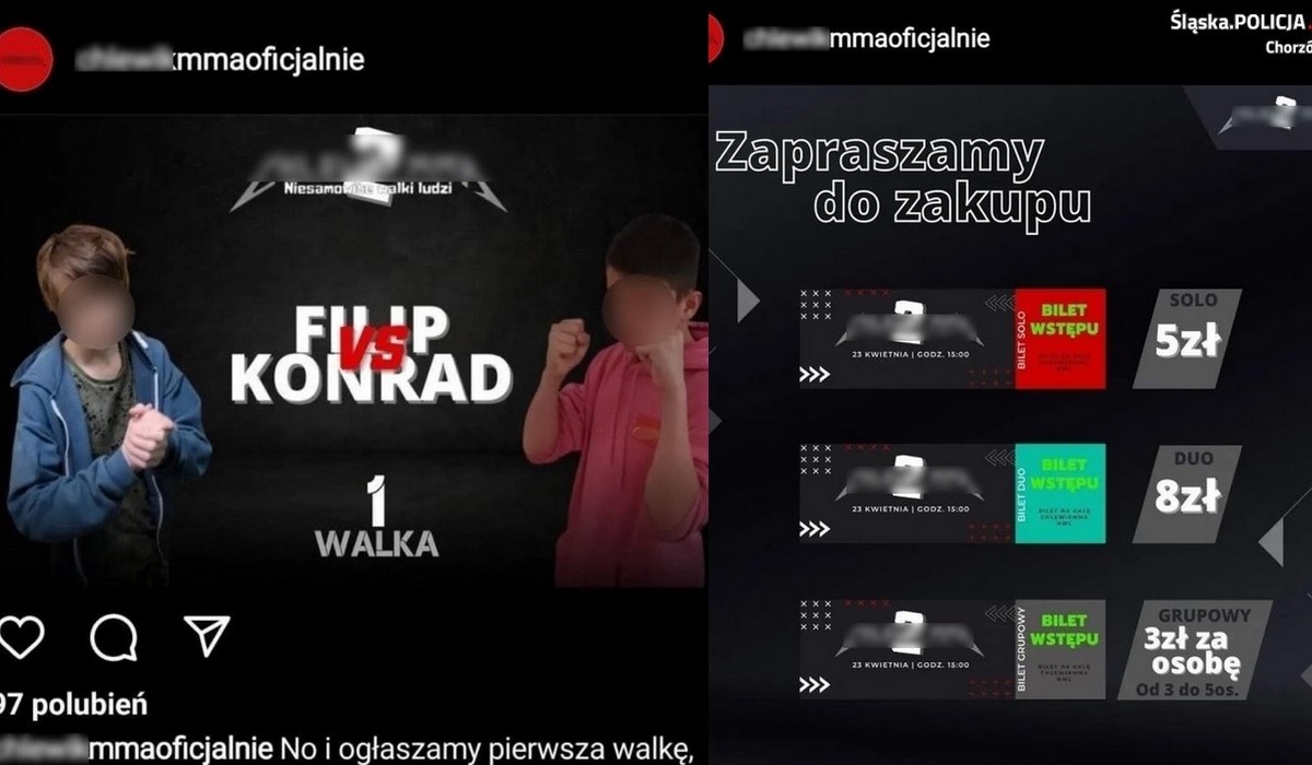 Chorzów: policja namierzyła galę MMA, w której mieli walczyć nieletni, trochę nie wierzyli, ale potem pojechali ją zamknąć