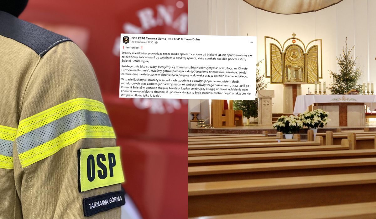 Tarnawa Górna: ksiądz odmówił strażakom przyjęcia komunii na stojąco i zrobiła się afera na cały powiat