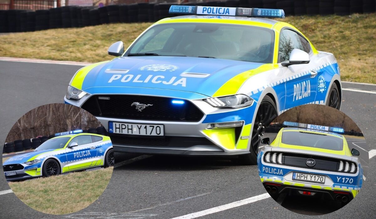 Skonfiskowany pijanemu kierowcy Ford Mustang oficjalnie trafił do służby w policji