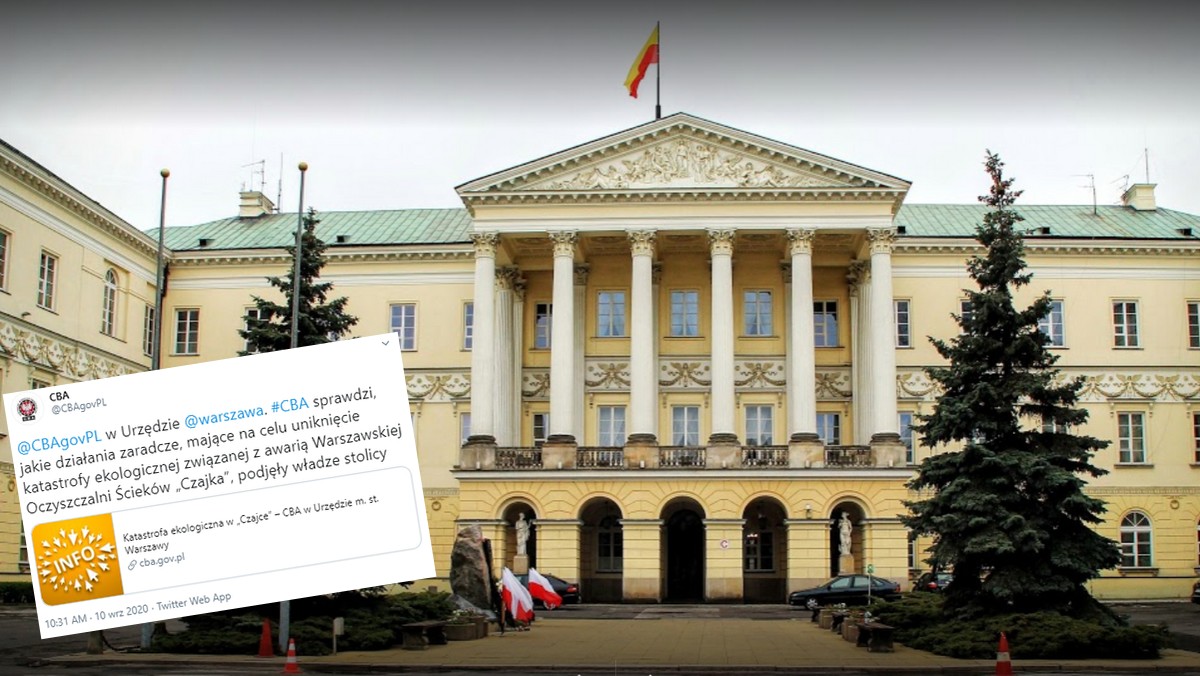 CBA wjechało znowu do Urzędu m. st. Warszawy, popytać co tam z tą Czajką i w ogóle bążur