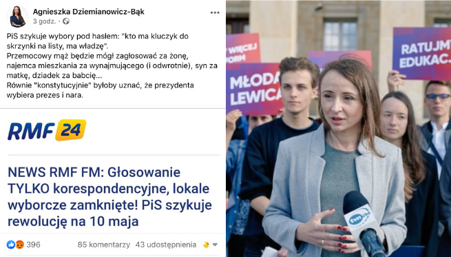 Dziemianowicz-Bąk o wyborach: "kto ma kluczyk do skrzynki na listy, ma władzę"
