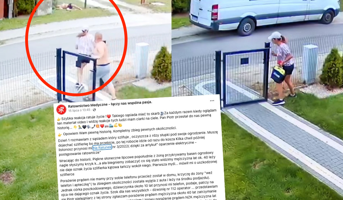 Uciechów: sąsiad uratował nieprzytomnego sąsiada, któremu szlifierka "tańczyła" obok głowy