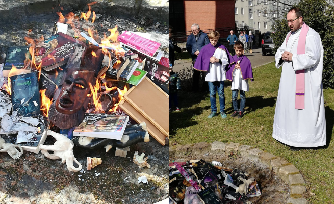 W gdańskiej parafii ksiądz urządził palenie książek