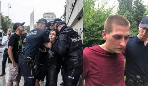 Protest przed Sejmem. 4 demonstrujących zatrzymanych, 2 policjantów rannych