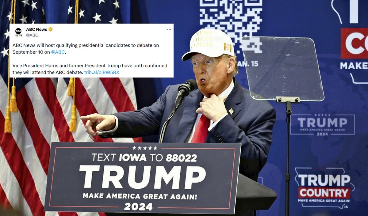 Donald Trump, choć początkowo marudził, to zgodził się na debatę z Kamalą Harris