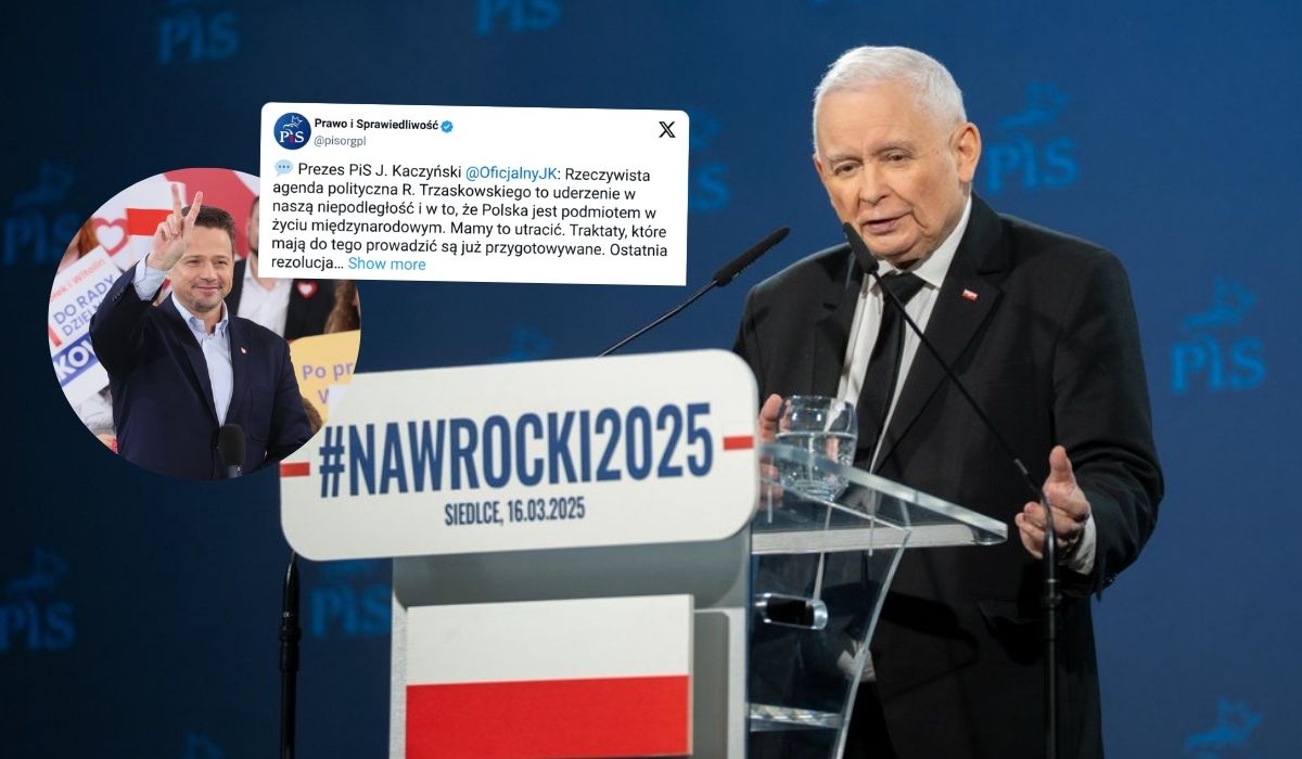 Kaczyński wesoło o Trzaskowskim: "taki patriota, jak ze mnie skoczek wzwyż"