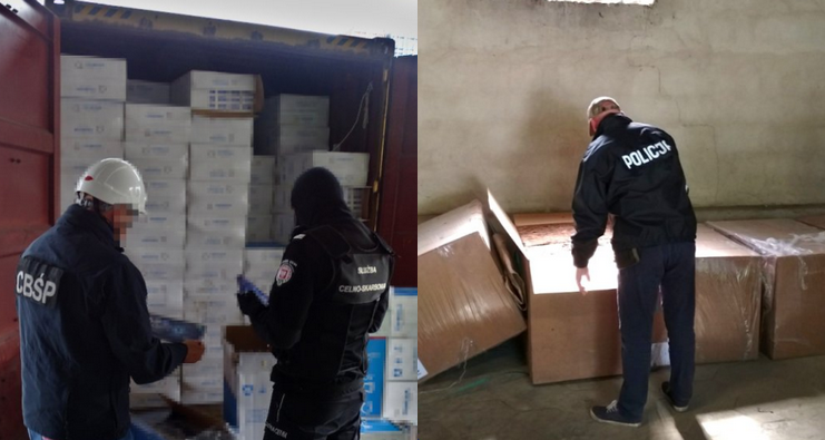 CBŚP i KAS zgarnęły niewiarygodną ilość kontrabandy, aż 15 mln papierosów i 20 ton tytoniu