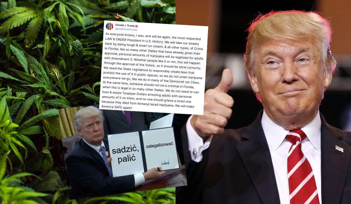 Trump zaczął wspierać rekreacyjne palenie zioła