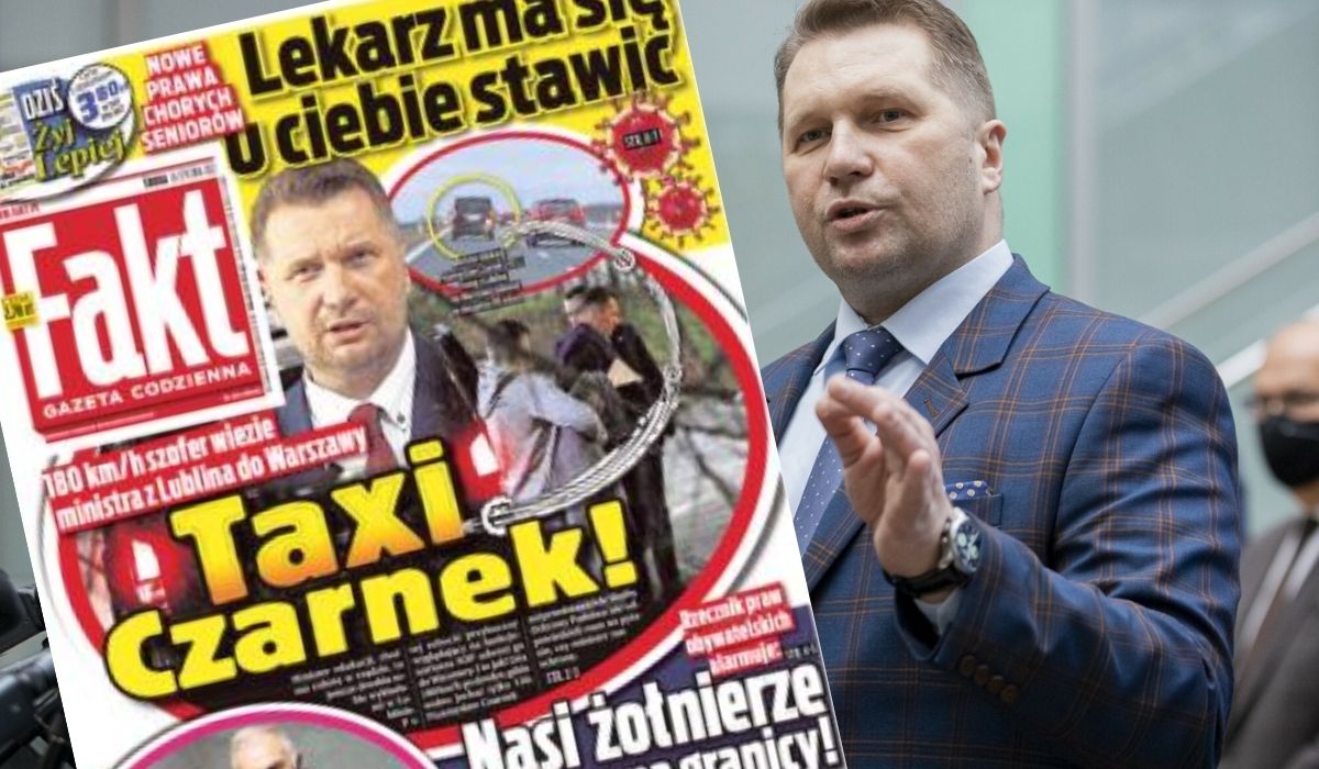 Fakt: minister Czarnek był wieziony do Warszawy chyżą limuzyną, kierowca jechał nawet 180 km/h
