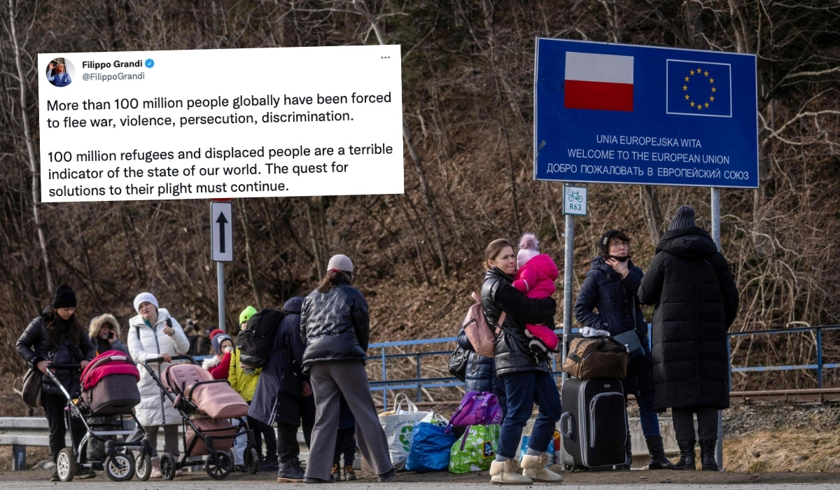 ONZ: liczba uchodźców na całym świecie po raz pierwszy przekroczyła 100 milionów