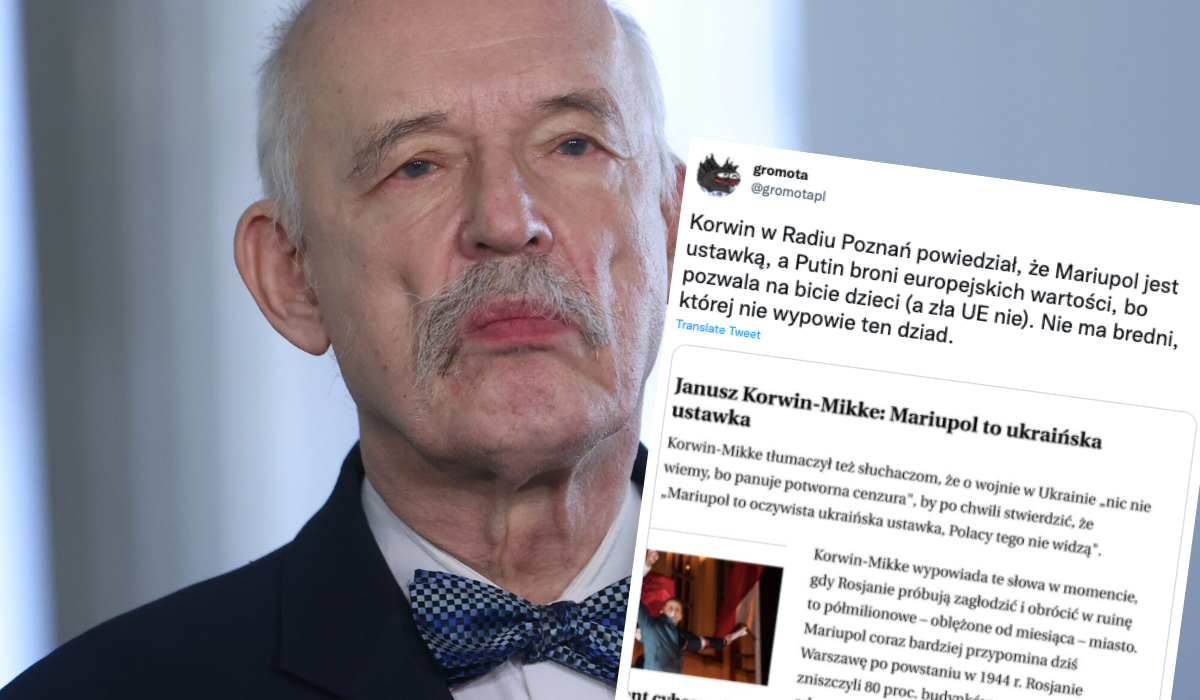 Korwin mówił w radiu, że "Mariupol to ukraińska ustawka", redaktor nie zareagował i go zwolniono
