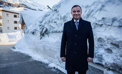 Andrzej Duda o poranku w Davos:duda: