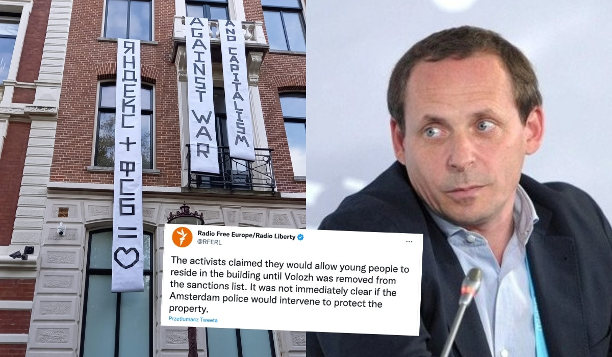 Amsterdam: aktywiści zajęli dom rosyjskiego oligarchy Arkadija Wołoża 