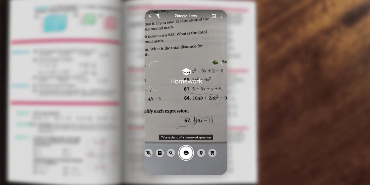 Google Lens zyskało funkcję rozwiązywania zadań i podpowiadania, jak można dojść do rozwiązania