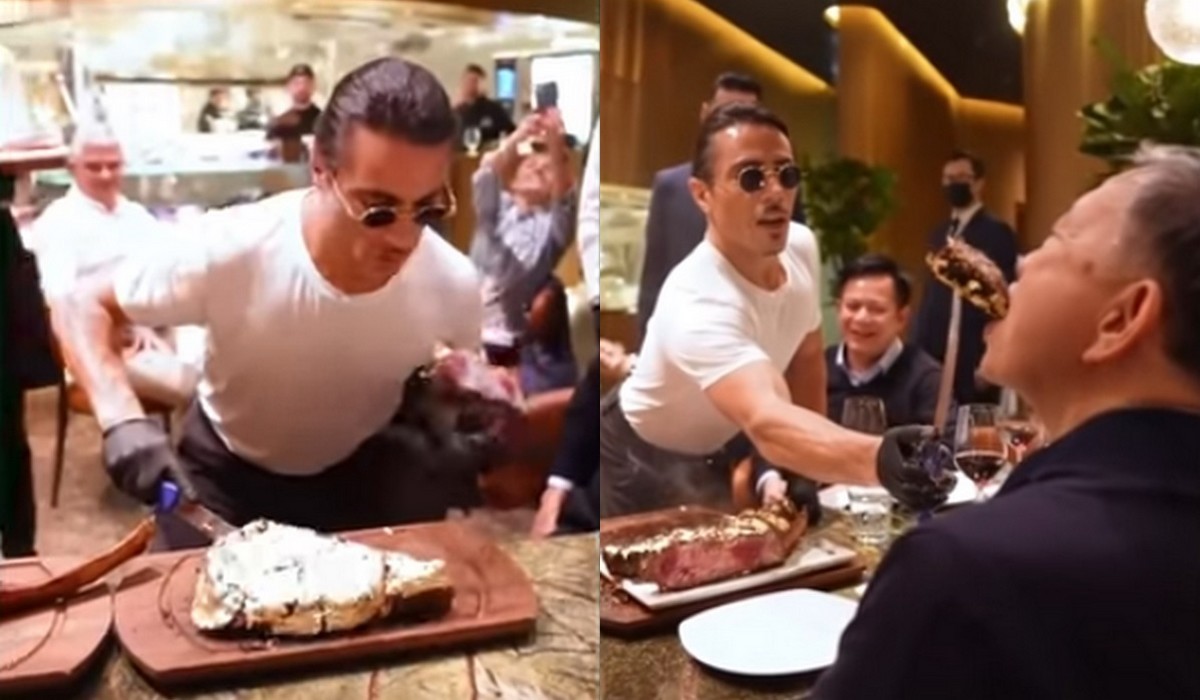 Delegacja Partii Komunistycznej odwiedziła grób Marksa, a potem zjadła pozłacanego steka u słynnego kucharza