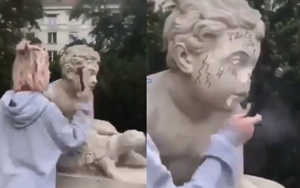 Polska instagramerka, która zniszczyła młotkiem zabytkową rzeźbę, skazana na karę więzienia w zawieszeniu