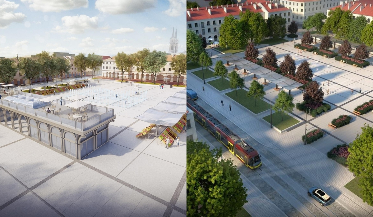 Władze Łodzi oddały się refleksji i zamiast betonozy na rynku znajdzie się więcej zieleni