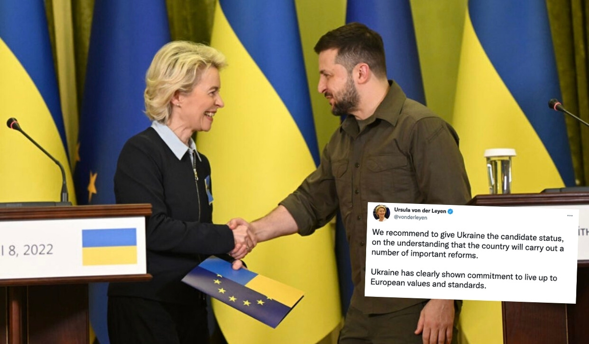 Komisja Europejska pozytywnie o przyjęciu Ukrainy i nadaniu statusu państwa kandydującego