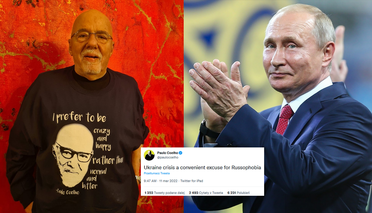 Paulo Coelho nazywa wojnę na Ukrainie "kryzysem" i współczuje Rosjanom