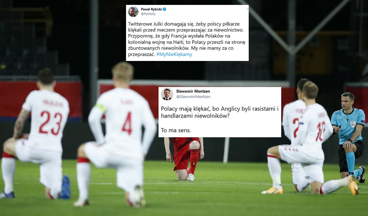 Akcja prawicowych kibiców przed meczem z Anglią: #nieklekamy