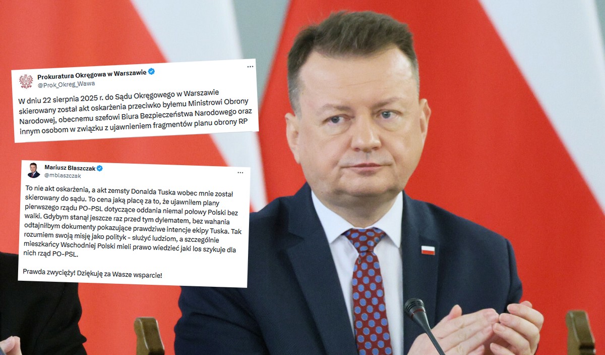 Błaszczak ma odpowiedzieć za ujawnienie tajemnicy państwowej na potrzeby kampanii PiS, znany jest już akt oskarżenia