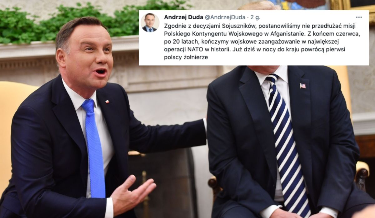 USA wycofują się z Afganistanu, więc polscy żołnierze też wrócą do domu, prezydent potwierdził