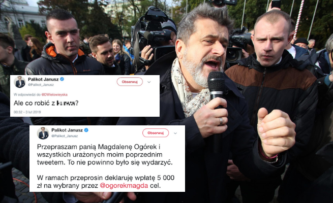 Palikot chce zapłacić 5000 zł za nazwanie Ogórek ku*wą