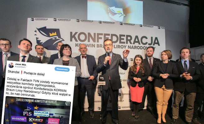 Jacek Wilk (Konfederacja): TVN wymienia wszystkie komitety, nas cenzurują