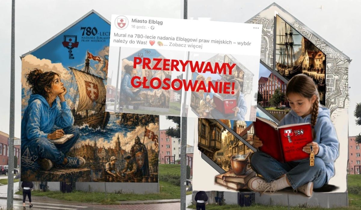 Elbląg kolejnym miastem, któremu grożą murale zlepione w AI