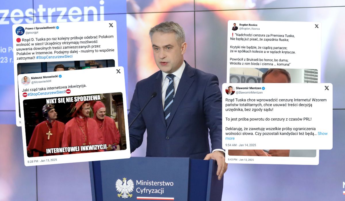 PiS i Konfederacja alarmują, że rząd Tuska chce wprowadzić cenzurę internetu i odebrać Polakom wolność