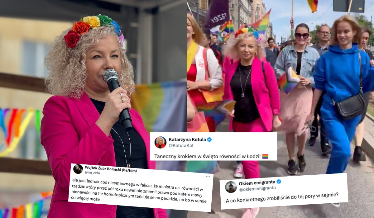 Ministra Kotula tańcuje na paradzie LGBT, komentujący dopytują, kiedy realne zmiany w prawie