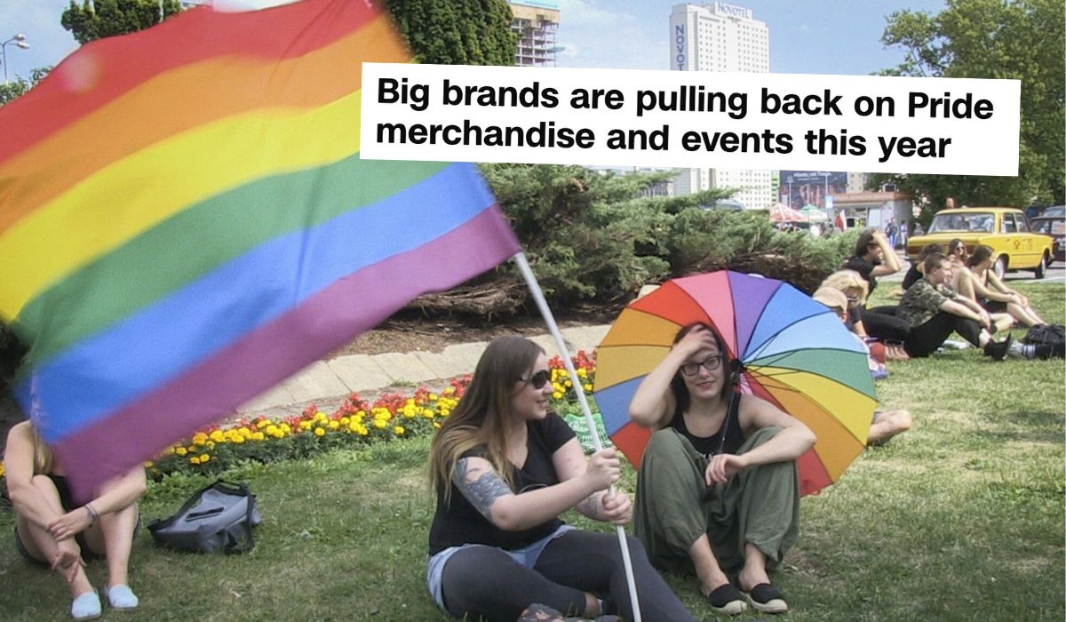 Duże marki po cichu przestały wspierać mniejszości, tęczowe zmiany logo coraz rzadsze