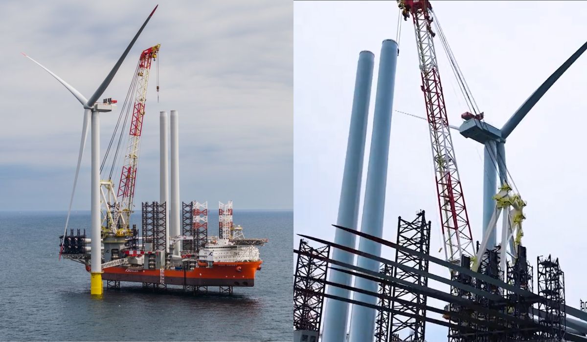 Orlen postawił na Bałtyku pierwszą gigantyczną turbinę wiatrową, planowanych jest jeszcze 75