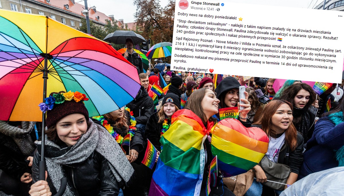 Poznań: sąd skazał sąsiada-homofoba za naklejanie nalepek "anty-LGBT"