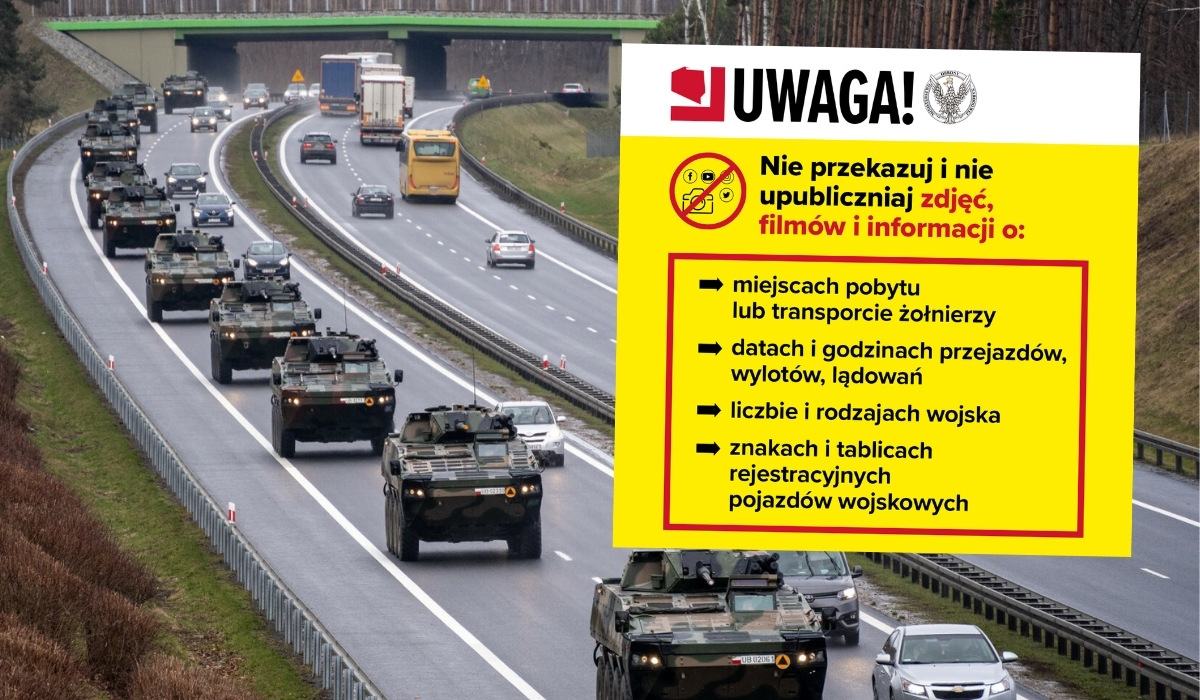 Wojsko prosi, żeby nie cykać fotek transportów, a przynajmniej nie wrzucać do internetu