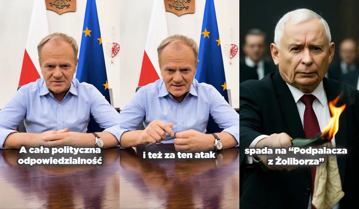 Tusk niemiło o Kaczyńskim: podpalacz z Żoliborza 
