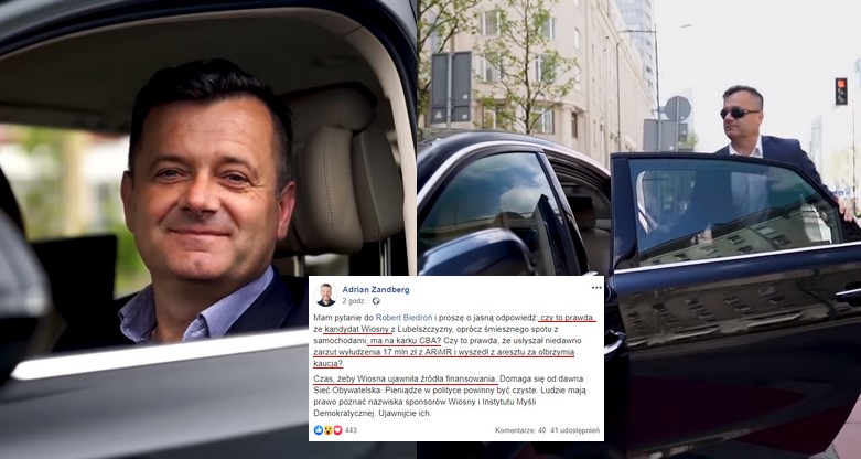 Zandberg do Wiosny: czy to prawda, że wasz kandydat ma na karku CBA i zarzut wyłudzenia 17 milionów? 