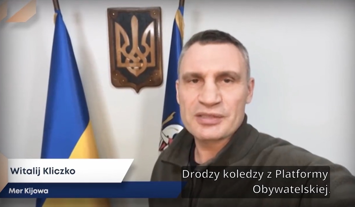 Na kongresie PO wystąpił z oblężonego Kijowa mer Witalij Kliczko
