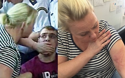 Przepychanki w Sejmie. Niepełnosprawny woła: "Mamo, odpuść!"