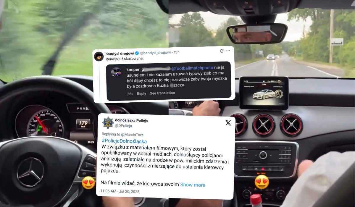 Kierowcą z pirackiej jazdy mercedesem okazał się młody piłkarz