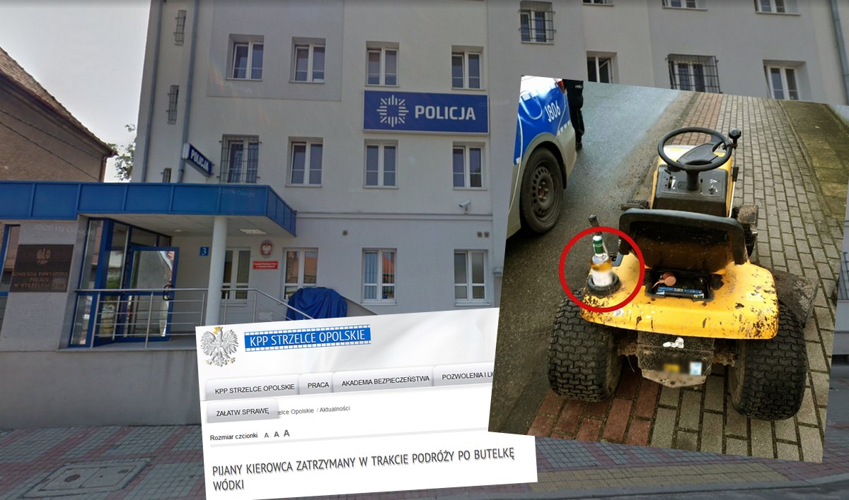 Pijanemu kierowcy traktorka ogrodowego zabrakło alkoholu, więc ruszył nim po zapasy, ale zatrzymała go policja