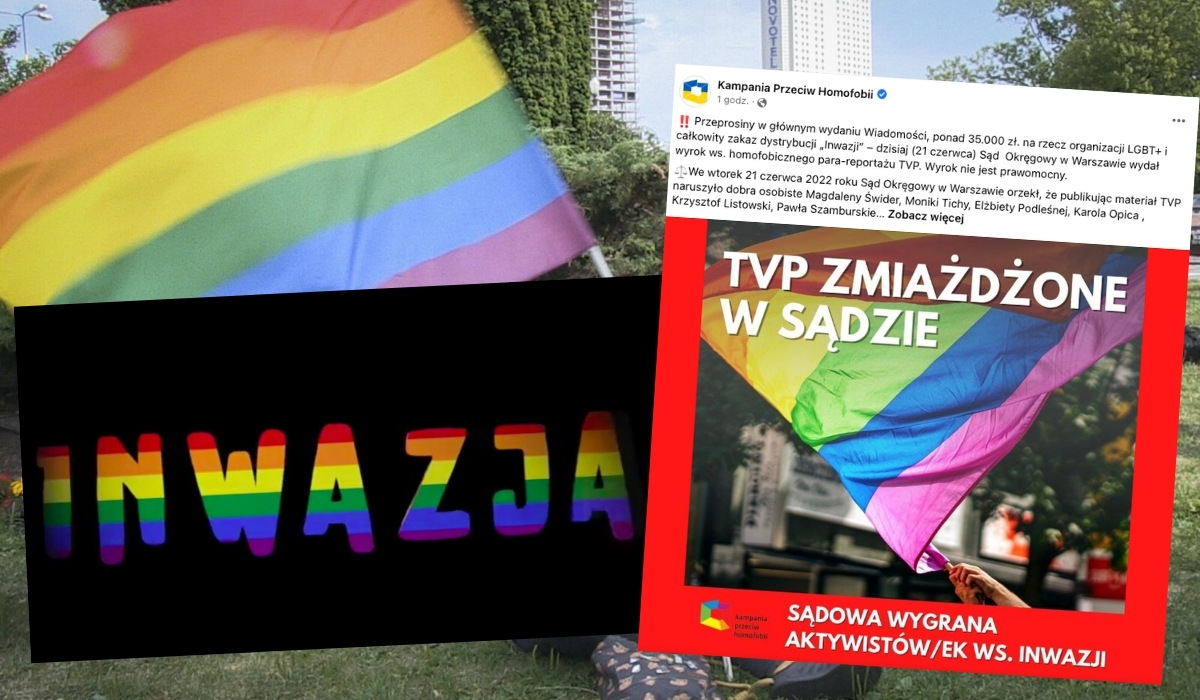 TVP przegrało w sądzie, musi przeprosić za dokument "Inwazja" o LGBT w głównym wydaniu "Wiadomości"