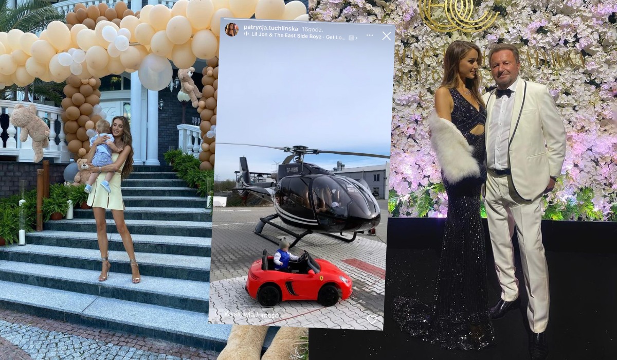 Ukochana miliardera Wojciechowskiego pokazuje, że synek może cieszyć się ferrari-zabawką i niezabawkowym helikopterem
