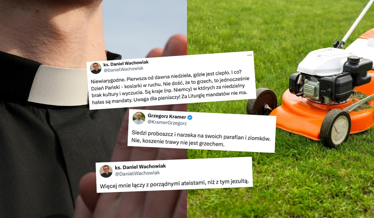 Duchowni pokłócili się na Twitterze o koszenie trawy w niedzielę