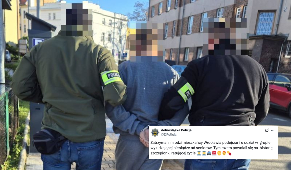 Policjanci zatrzymali oszustów, którzy wyłudzali pieniądze od seniorów nową metodą, "na szczepionkę"